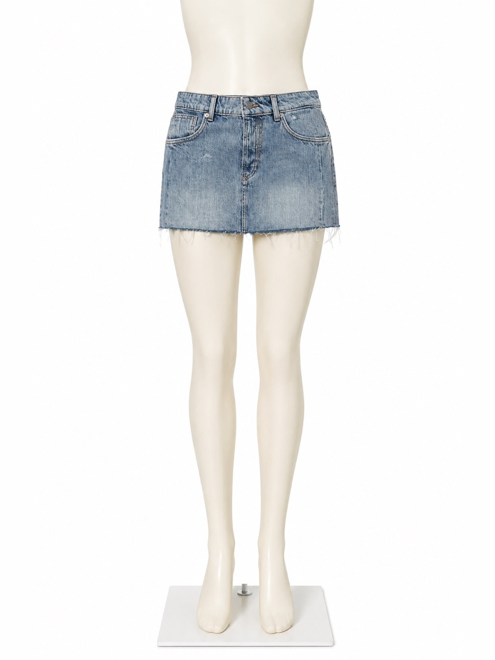 ZARA Light Wash Denim Mini Skirt